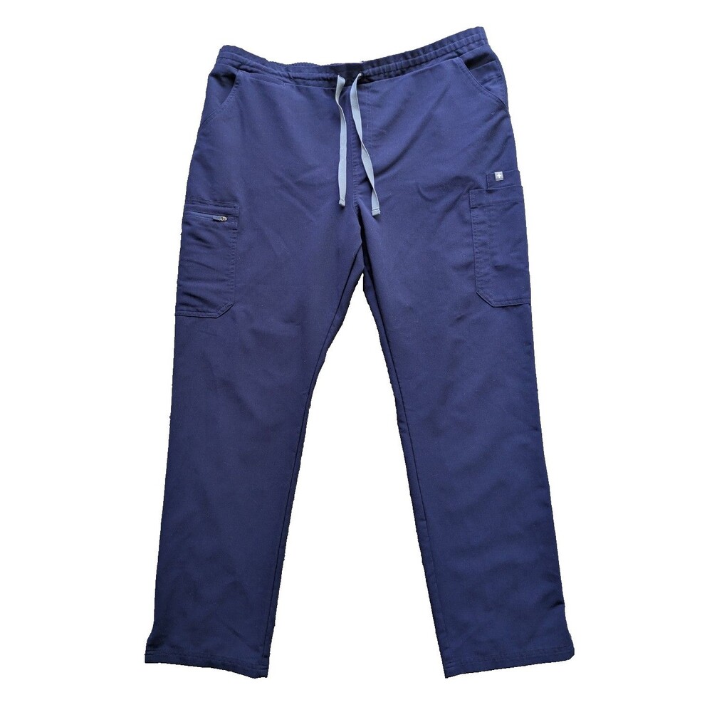 FIGS Technical Collection Scrub Pants Navy XL Polyester Solid Medical